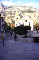 Zicht op Biokovo vanuit Makarska